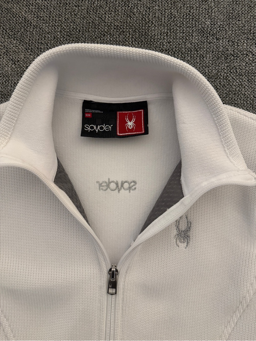 Spyder Women's White Full-Zip Woven Jacket Sz M - Picture 3 of 7